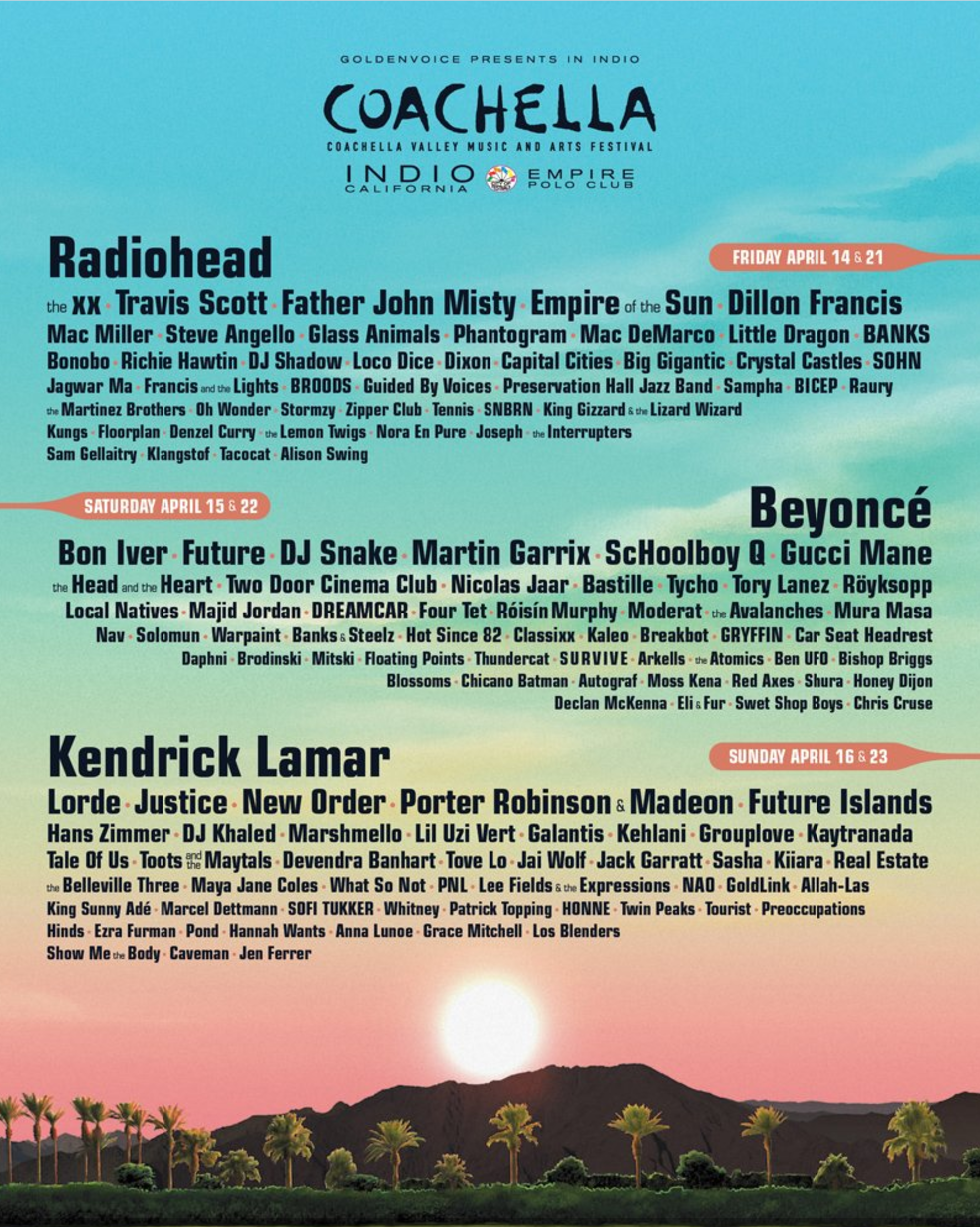 Beyoncé And Kendrick Lamar Officially Confirmed As Coachella Headliners ...