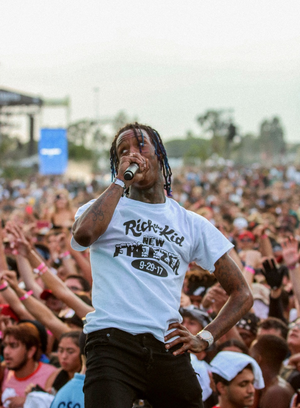Rich The Kid X Famous Dex at DAY N NIGHT FEST @ Angel Stadium 9/10/17. Photo by Ghanee Ludin (@GhaneePhoto) for www.BlurredCulture.com.