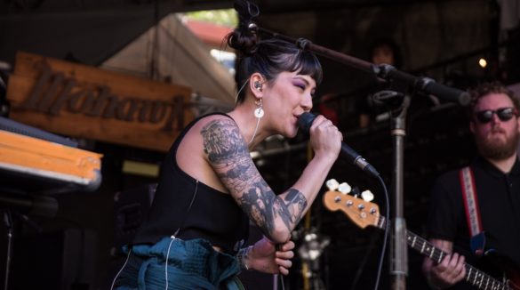 Japanese Breakfast @ Mohawk Outdoor for Brooklyn Vegan 3/14/19. Photo by Mike Golembo (@Instalembo) for www.BlurredCulture.com.